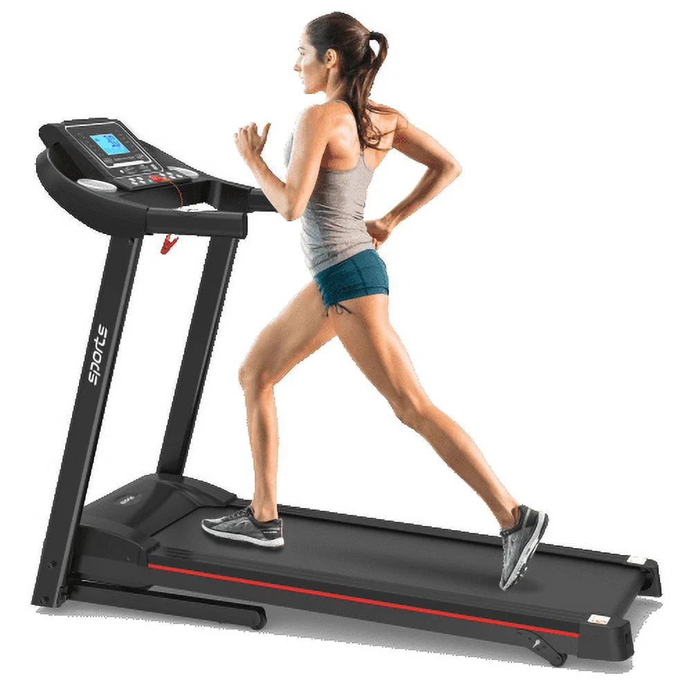 Electric Walking Treadmill Machine 5" LCD Screen 250 LB Capacity Bluetooth Music