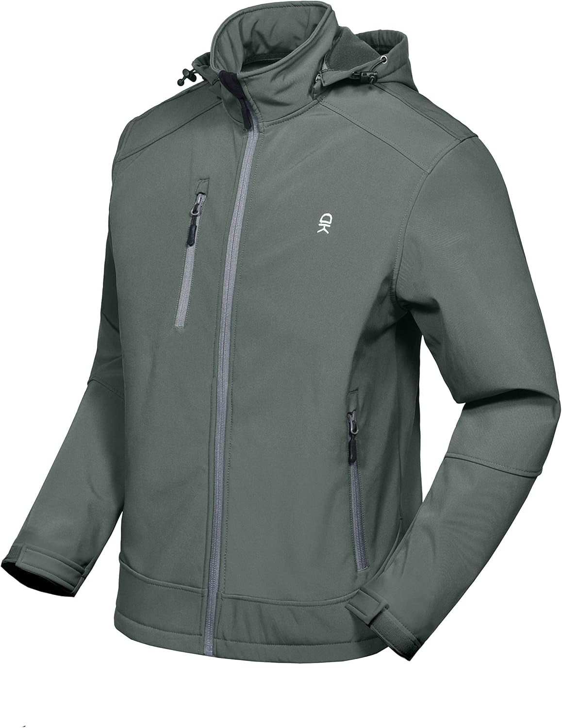 Men’S Softshell Jacket with Removable Hood, Fleece Lined