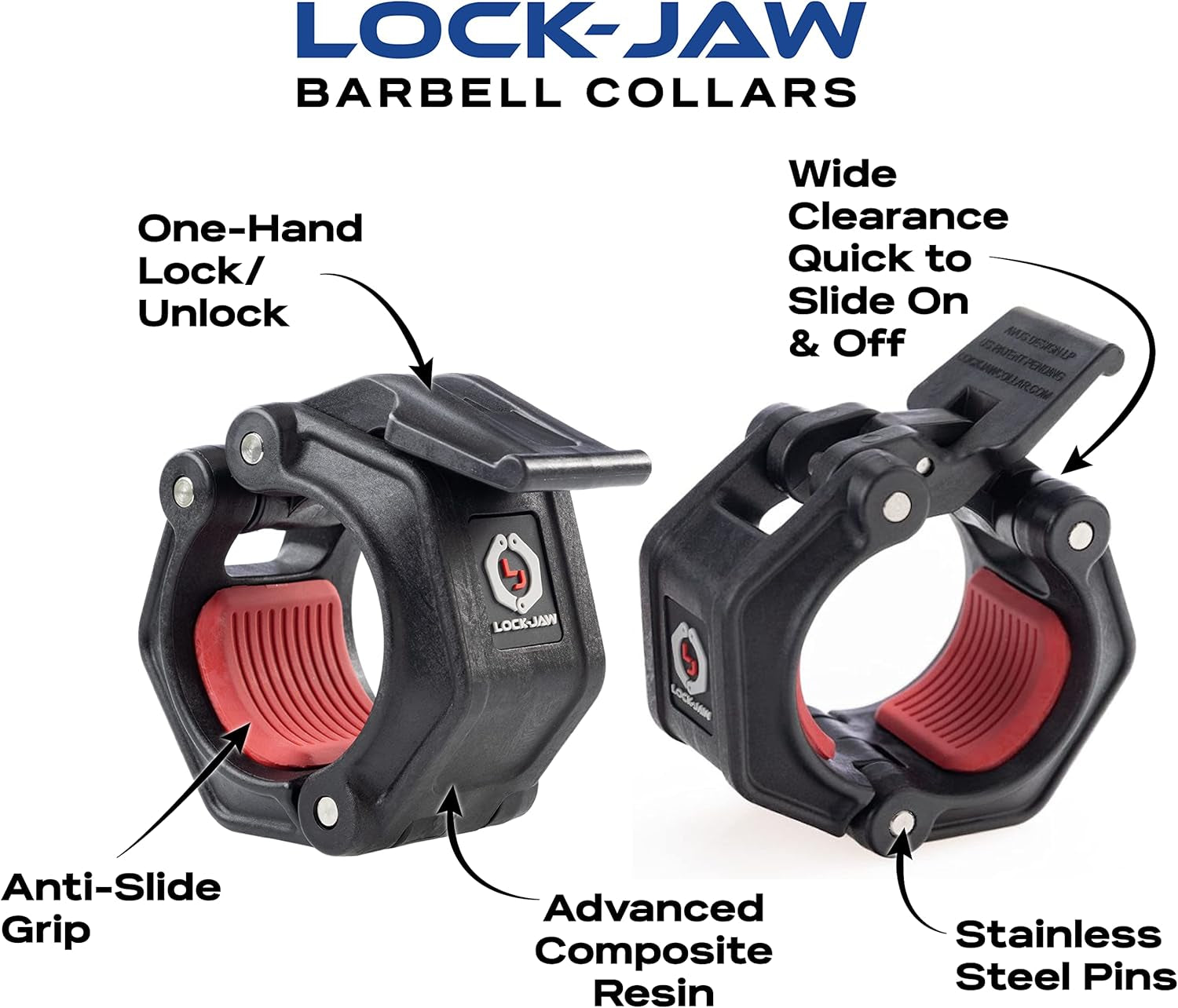 Lock-Jaw OLY 2 Olympic Barbell Collar - Quick Release Barbell Clamp